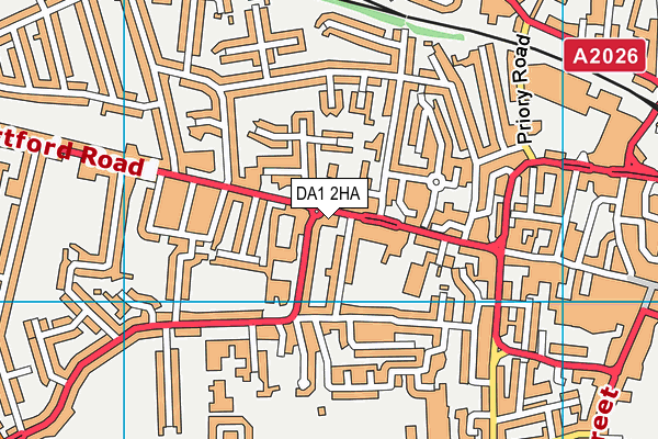 DA1 2HA map - OS VectorMap District (Ordnance Survey)