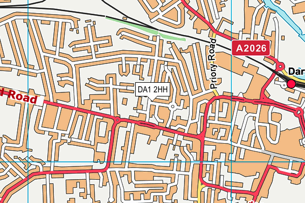 DA1 2HH map - OS VectorMap District (Ordnance Survey)