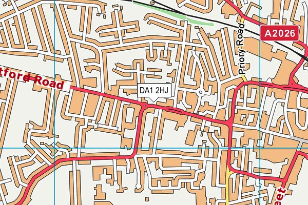 DA1 2HJ map - OS VectorMap District (Ordnance Survey)