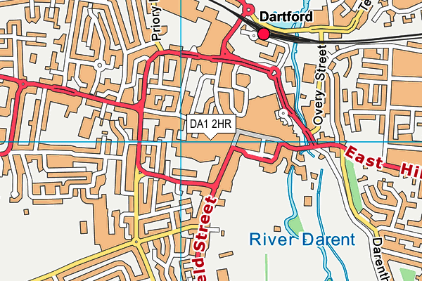 DA1 2HR map - OS VectorMap District (Ordnance Survey)