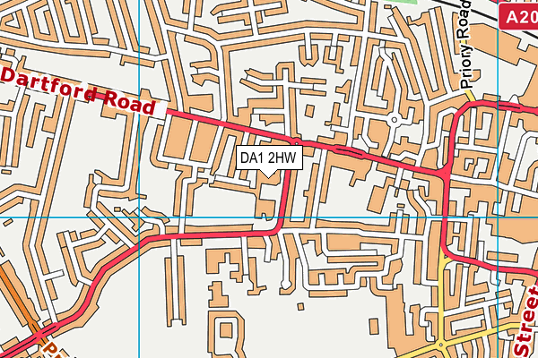 Dartford Grammar School map (DA1 2HW) - OS VectorMap District (Ordnance Survey)