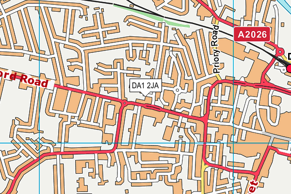 DA1 2JA map - OS VectorMap District (Ordnance Survey)