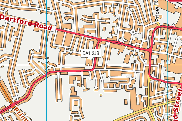 Becket Sports Centre map (DA1 2JB) - OS VectorMap District (Ordnance Survey)