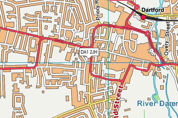 DA1 2JH map - OS VectorMap District (Ordnance Survey)