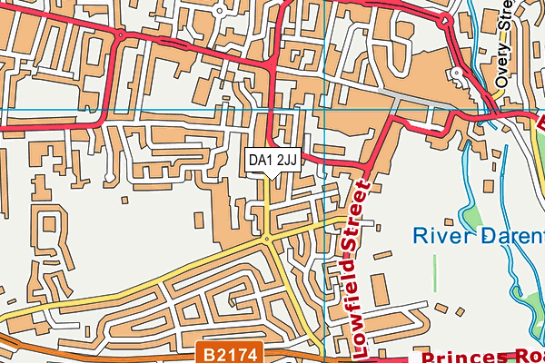 DA1 2JJ map - OS VectorMap District (Ordnance Survey)
