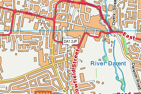 DA1 2JP map - OS VectorMap District (Ordnance Survey)
