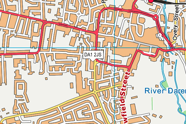 DA1 2JS map - OS VectorMap District (Ordnance Survey)