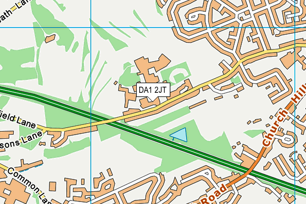 DA1 2JT map - OS VectorMap District (Ordnance Survey)