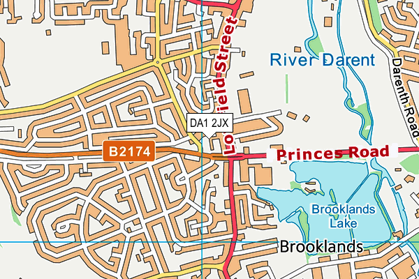 DA1 2JX map - OS VectorMap District (Ordnance Survey)