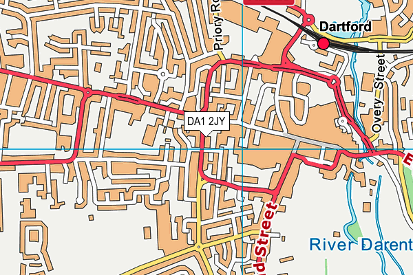 DA1 2JY map - OS VectorMap District (Ordnance Survey)