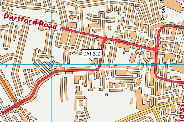 DA1 2JZ map - OS VectorMap District (Ordnance Survey)