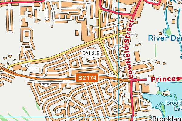 DA1 2LB map - OS VectorMap District (Ordnance Survey)