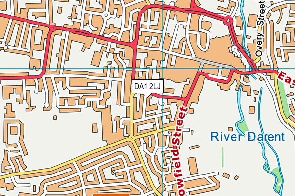 DA1 2LJ map - OS VectorMap District (Ordnance Survey)