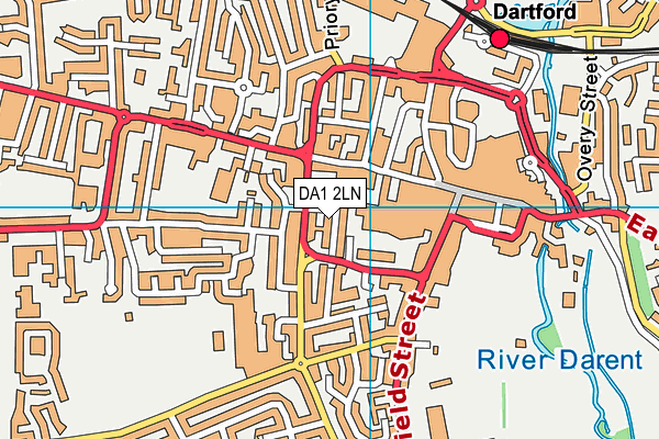 DA1 2LN map - OS VectorMap District (Ordnance Survey)