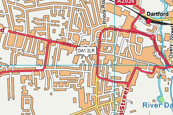 DA1 2LR map - OS VectorMap District (Ordnance Survey)