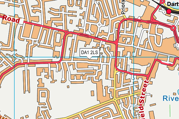 DA1 2LS map - OS VectorMap District (Ordnance Survey)