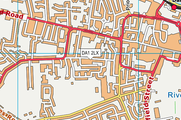 DA1 2LX map - OS VectorMap District (Ordnance Survey)