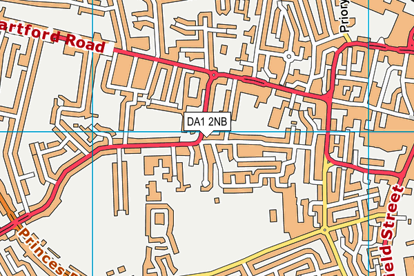 DA1 2NB map - OS VectorMap District (Ordnance Survey)