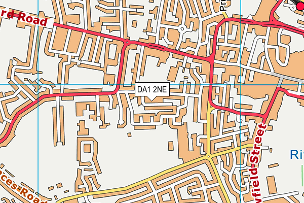 DA1 2NE map - OS VectorMap District (Ordnance Survey)