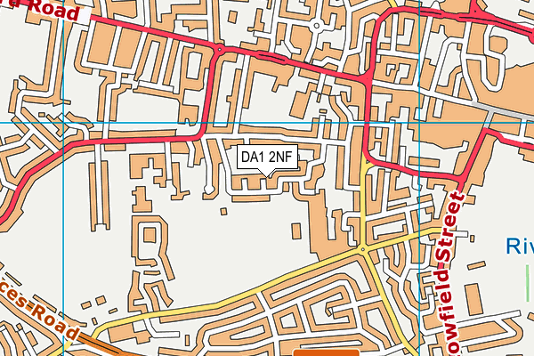 DA1 2NF map - OS VectorMap District (Ordnance Survey)