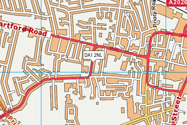 DA1 2NL map - OS VectorMap District (Ordnance Survey)
