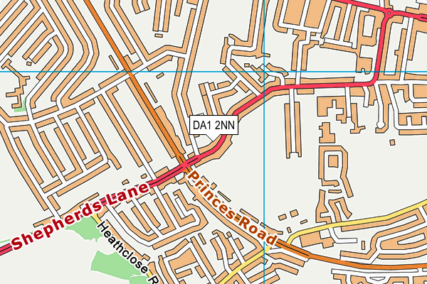 DA1 2NN map - OS VectorMap District (Ordnance Survey)