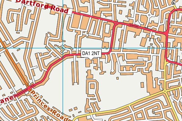Dartford Grammar School for Girls map (DA1 2NT) - OS VectorMap District (Ordnance Survey)