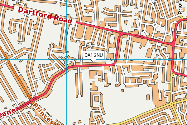 DA1 2NU map - OS VectorMap District (Ordnance Survey)