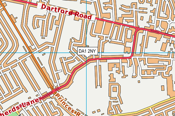 DA1 2NY map - OS VectorMap District (Ordnance Survey)