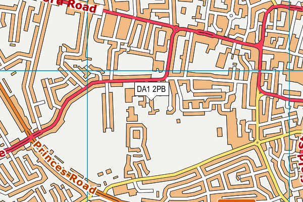 DA1 2PB map - OS VectorMap District (Ordnance Survey)