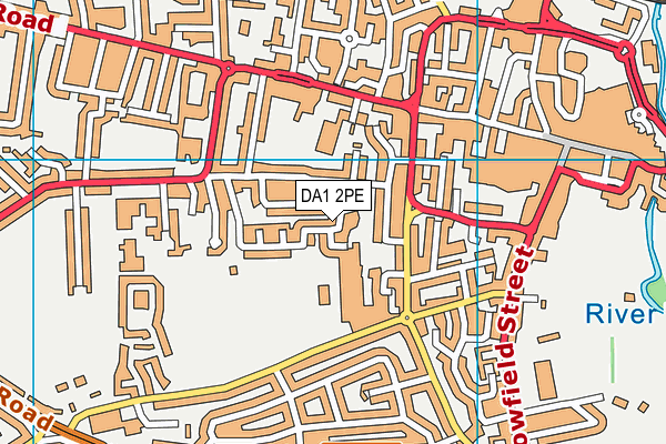 DA1 2PE map - OS VectorMap District (Ordnance Survey)