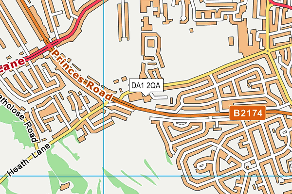 DA1 2QA map - OS VectorMap District (Ordnance Survey)