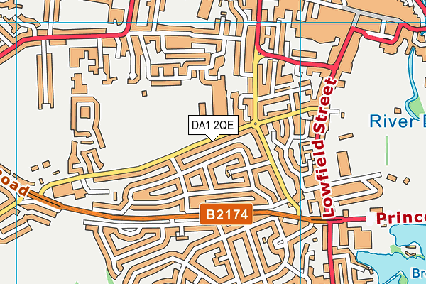 DA1 2QE map - OS VectorMap District (Ordnance Survey)