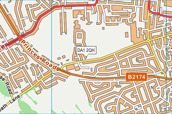 DA1 2QH map - OS VectorMap District (Ordnance Survey)