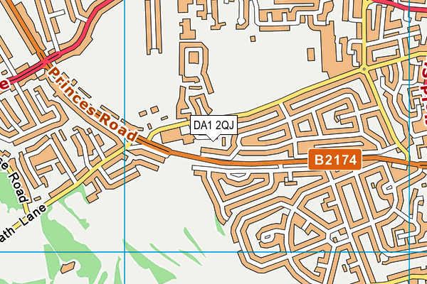 DA1 2QJ map - OS VectorMap District (Ordnance Survey)