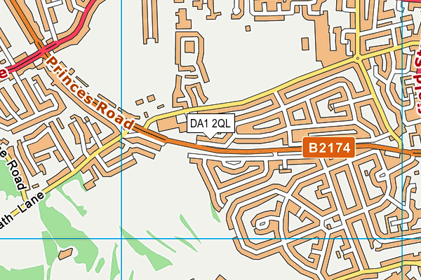 DA1 2QL map - OS VectorMap District (Ordnance Survey)