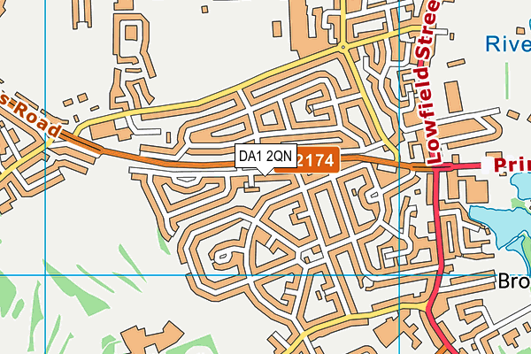 DA1 2QN map - OS VectorMap District (Ordnance Survey)