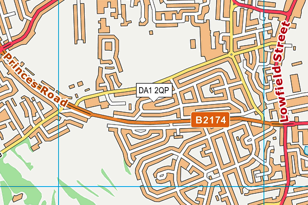 DA1 2QP map - OS VectorMap District (Ordnance Survey)