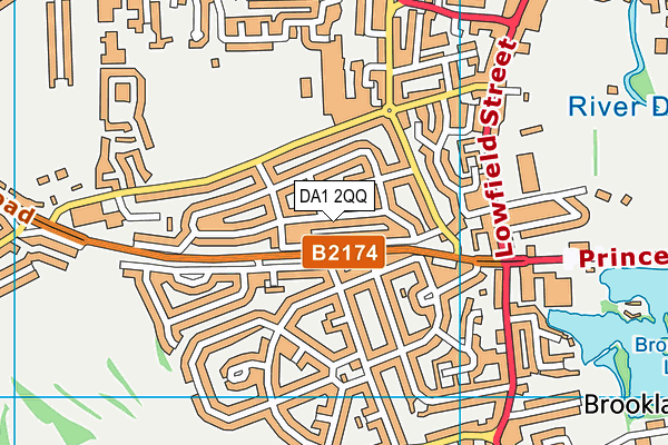 DA1 2QQ map - OS VectorMap District (Ordnance Survey)