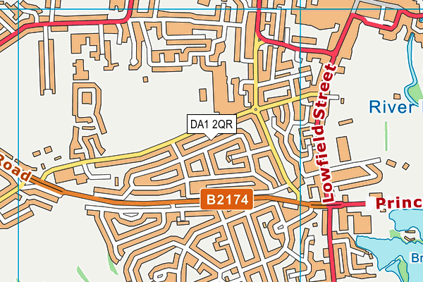 DA1 2QR map - OS VectorMap District (Ordnance Survey)