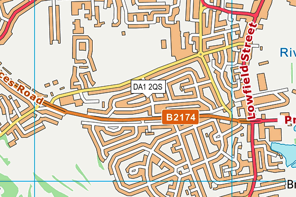 DA1 2QS map - OS VectorMap District (Ordnance Survey)