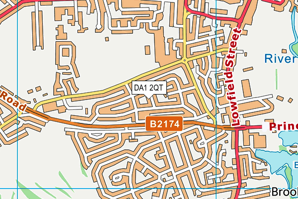 DA1 2QT map - OS VectorMap District (Ordnance Survey)