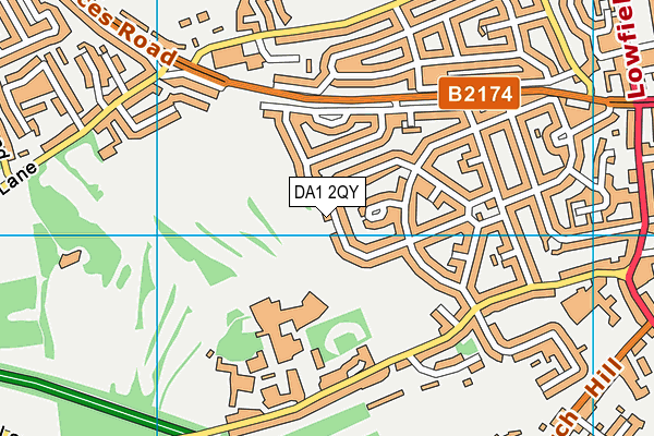 DA1 2QY map - OS VectorMap District (Ordnance Survey)