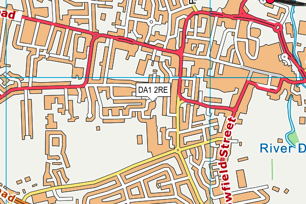 DA1 2RE map - OS VectorMap District (Ordnance Survey)