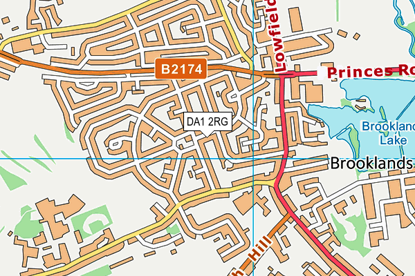 DA1 2RG map - OS VectorMap District (Ordnance Survey)