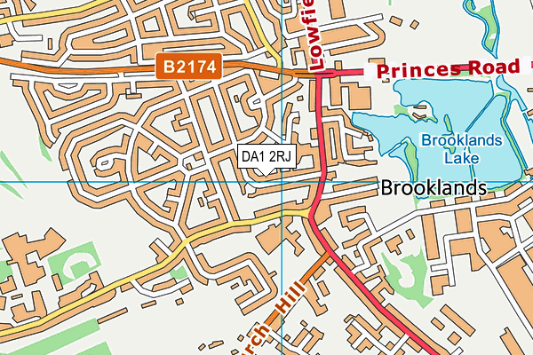 DA1 2RJ map - OS VectorMap District (Ordnance Survey)