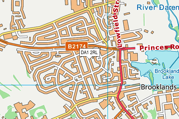 DA1 2RL map - OS VectorMap District (Ordnance Survey)