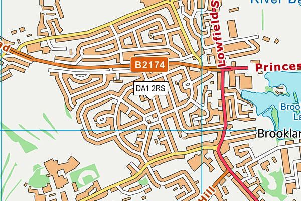 DA1 2RS map - OS VectorMap District (Ordnance Survey)