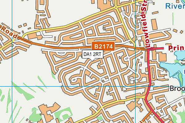 DA1 2RT map - OS VectorMap District (Ordnance Survey)