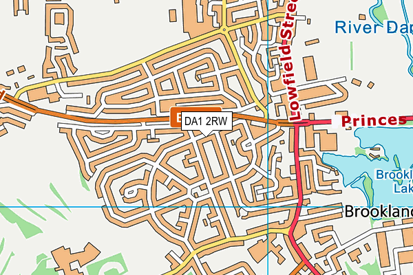DA1 2RW map - OS VectorMap District (Ordnance Survey)